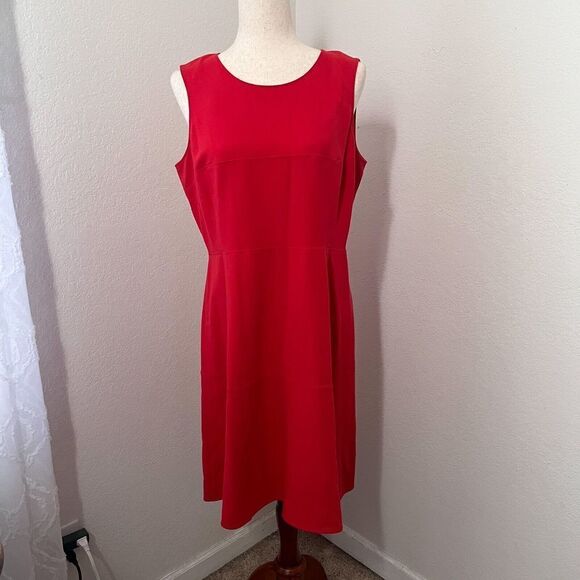 Calvin Klein Dresses & Skirts - Calvin Klein Red Dress A-Line Women Size 12 Knee Length Sleeveless